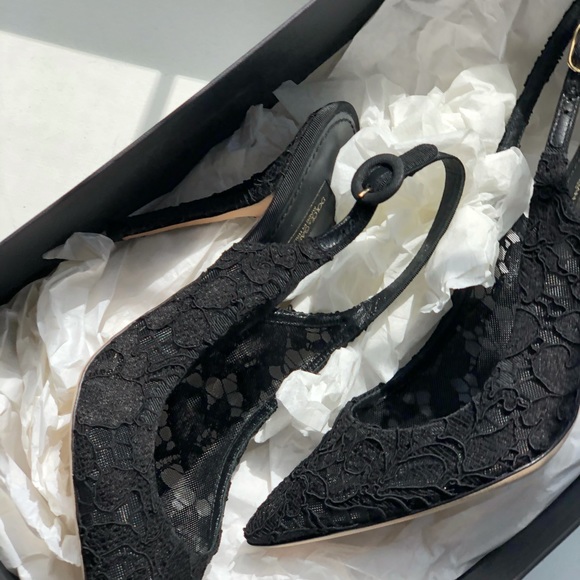 Dolce & Gabbana black lace heels - Picture 4 of 7